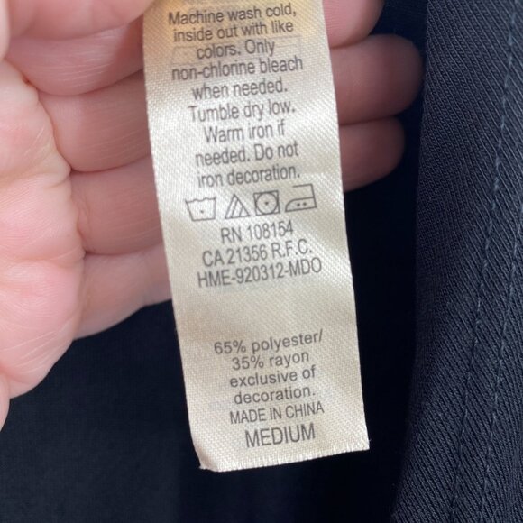 A Walk in the Park Santa Christmas cardigan size medium black Holiday open front - Picture 6 of 8